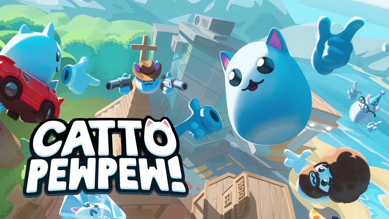 Catto Pew Pew arena shooter gameplay with cat characters